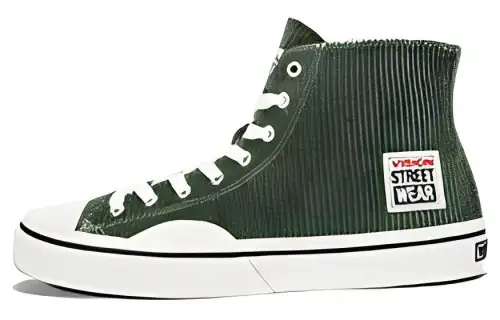Vision Street Wear 80's Canvas Hi High top Canvas Shoes Unisex Green