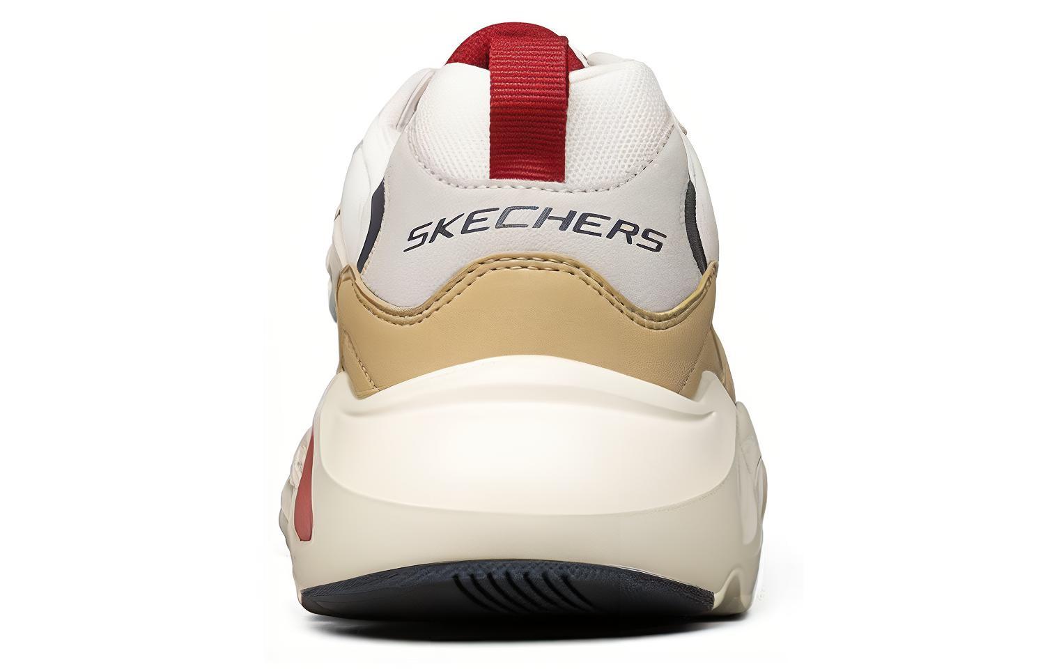 Мужские кроссовки Skechers Stamina Airy D'Lites (белые / серые / коричневые) — Белый / серыйкоричневый — фото 4