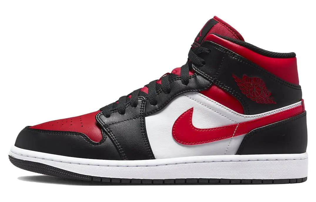 Air Jordan 1 Mid 'Bred Toe'