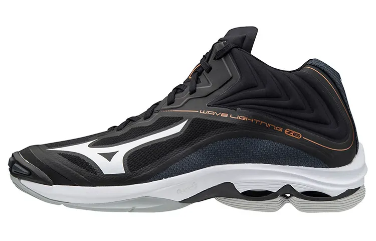 Mizuno Wave Lightning Z6 Volleyball Shoes Men's Mid Top Black/White