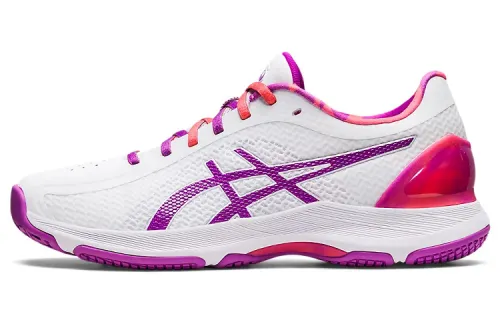 Asics Netburner Super FF practical net volleyball shoes low-top training shoes women's white and purple