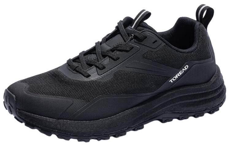 TOREAD Comfortable Slip Resistant Abrasion Resistant Low top Hiking Shoes Men’s Black