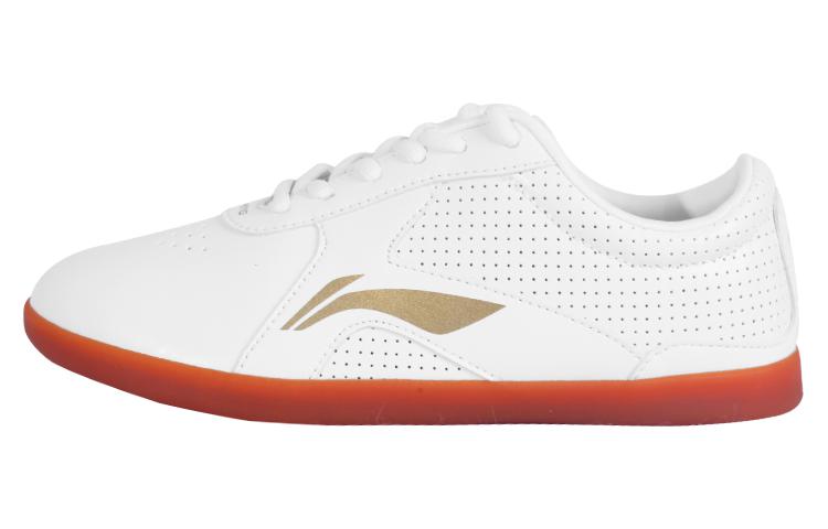 Li Ning Cushioning Slip Resistant Abrasion Resistant Breathable Low top Training Shoes Unisex White