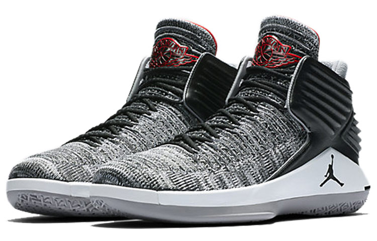 Мужские кроссовки Jordan Air Jordan 32 Black Cement (черные) — фото 3