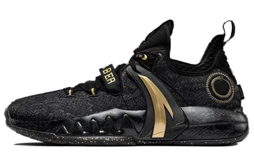 Anta Anta GH2 Hayward Black Mamba Tribute to Kobe Bryant Actual Shock Absorbing Anti-Slip Wear-Resistant Wrapping Low-top Basketball Shoes Men's Black Gold Snake Pattern