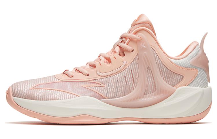 Anta Light Cavalry 8 Slip Resistant Abrasion Resistant Low top Basketball Shoes Men's Pink White
