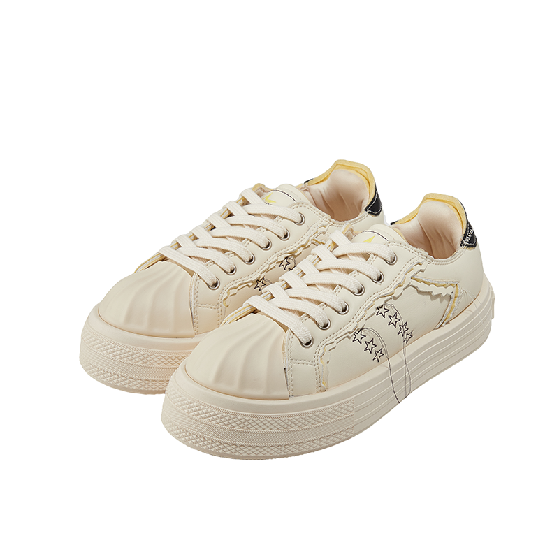 Foreshadow 'POP' Sneaker Low top Skateboard Shoes Unisex White