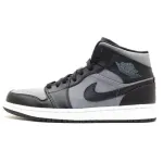 Jordan Air Jordan 1 Mid 'Cool Grey' Synthetic Leather, Leather Cushioning Slip Resistant Abrasion Resistant Mid top