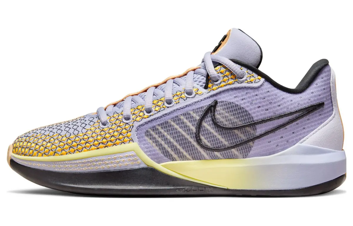 Nike Sabrina 1 Low top Basketball Shoes Women's Purple Yellow Asian Version