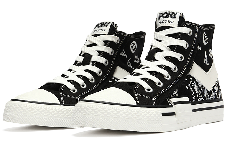 Pony Shooter Trendy Slip Resistant Abrasion Resistant Slip Resistant Abrasion Resistant High top Canvas Shoes Men's