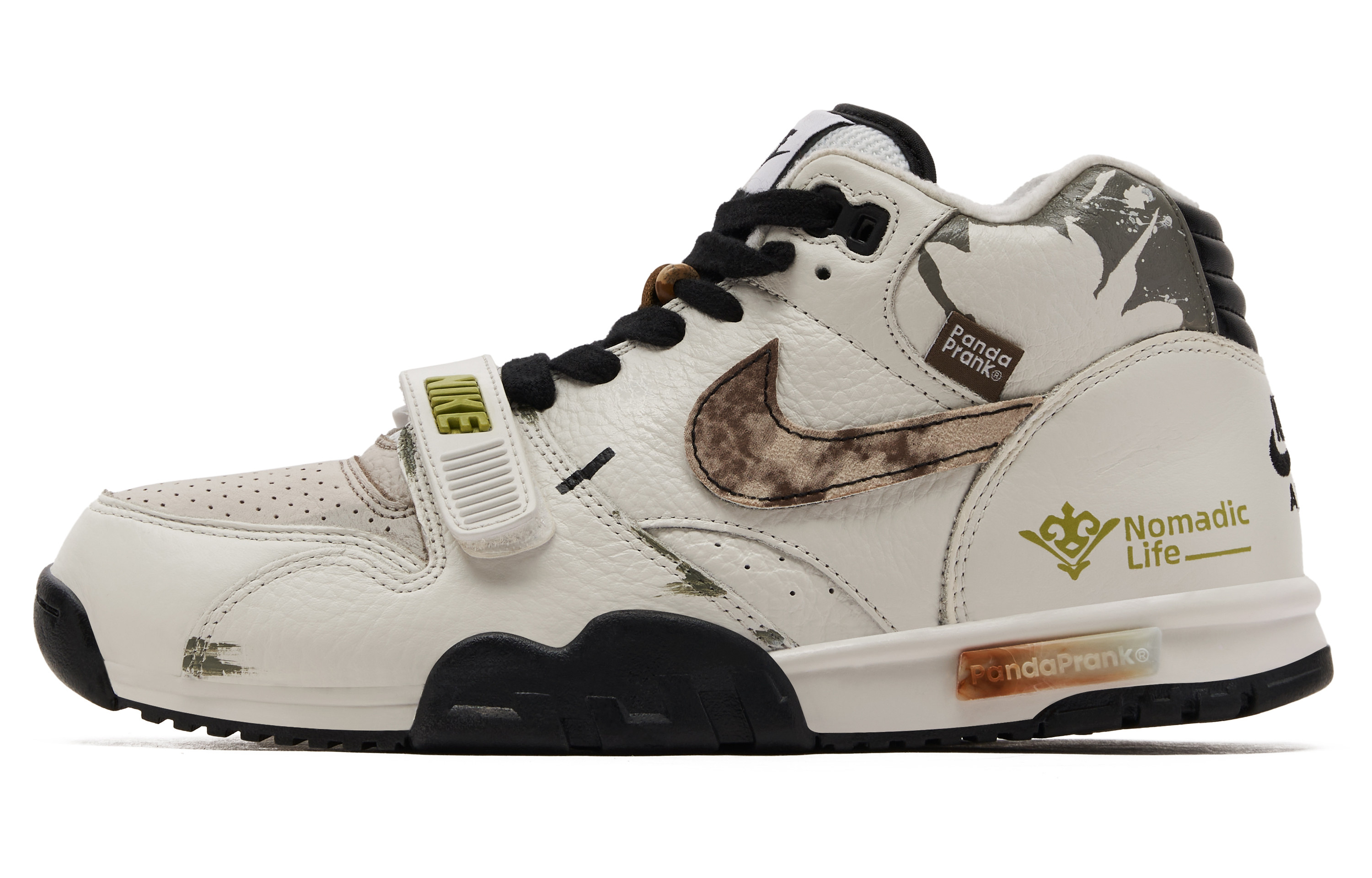 Nike Air Trainer 1 Slip Resistant Abrasion Resistant Mid top Training Shoes Men’s Beige Black