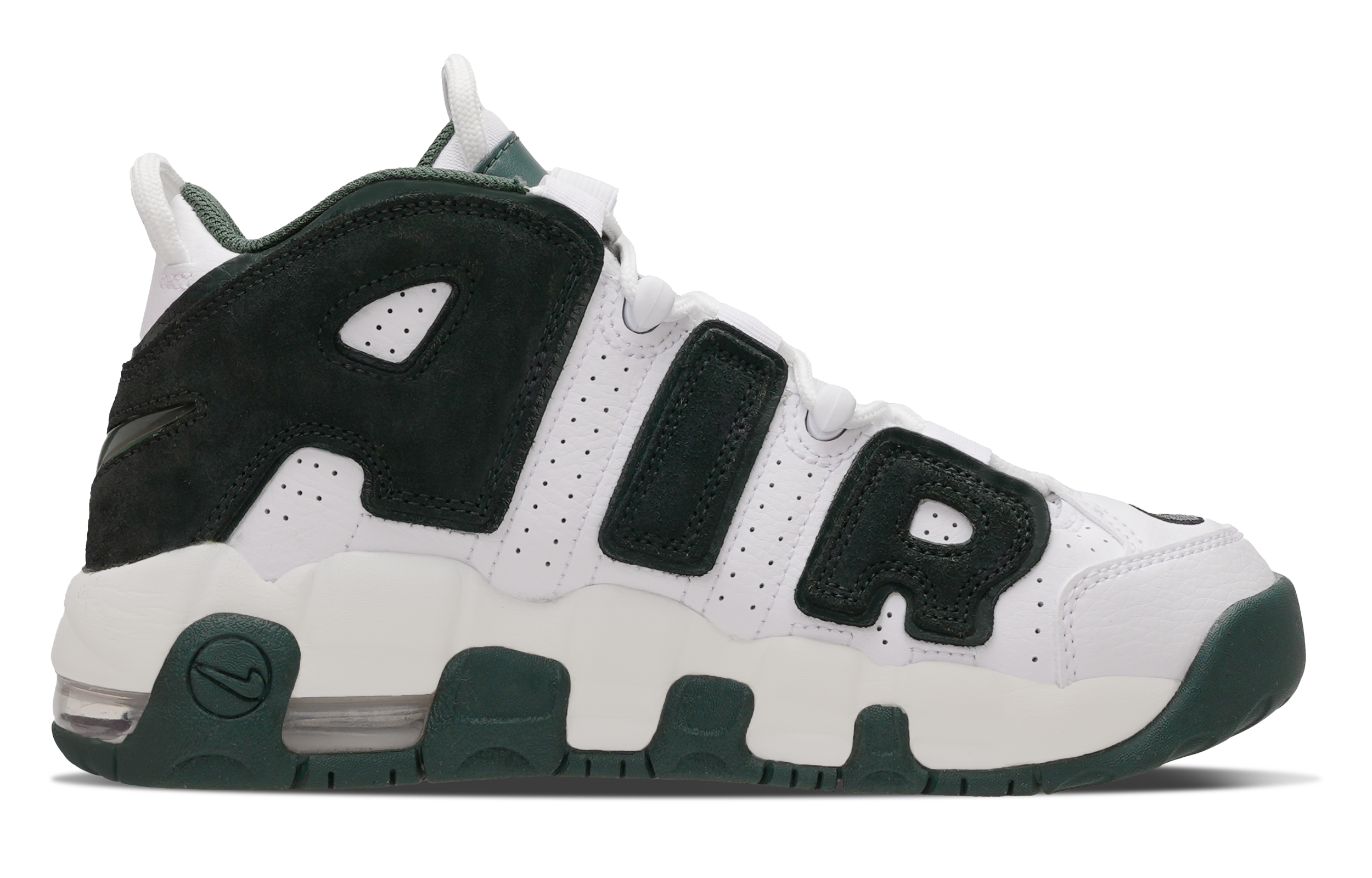 Nike Air More Uptempo Vintage Basketball Shoes Women’s High Top White/Green