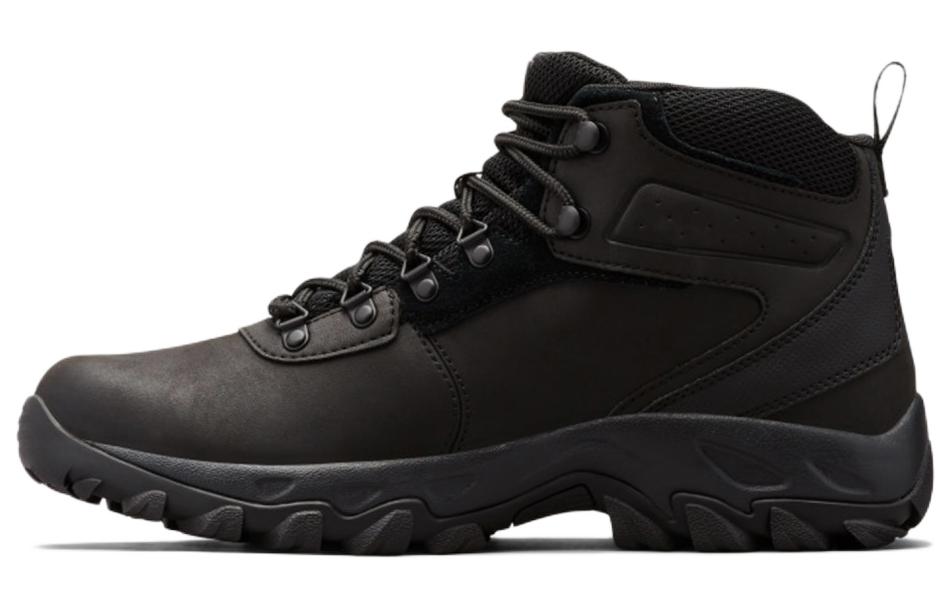 Columbia Hiking Leather Slip Resistant, Abrasion Resistant, Waterproof Mid top Outdoor Shoes Men’s Black