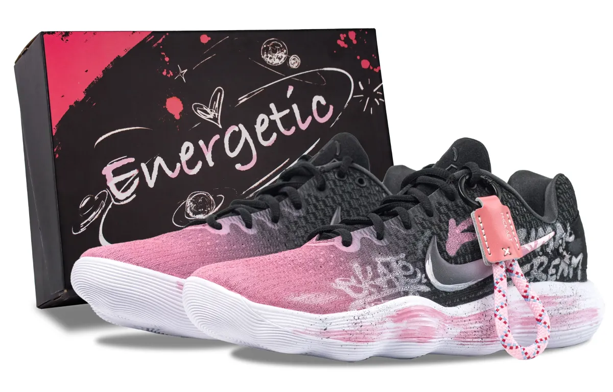 Nike Hyperdunk 2017 Dreamy Realm Mesh Abrasion Resistant Low top Basketball Shoes Men's Black Pink