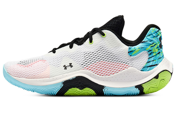 Мужские кроссовки Under Armour Under Armour Spawn 4 Printed (бело-голубые)