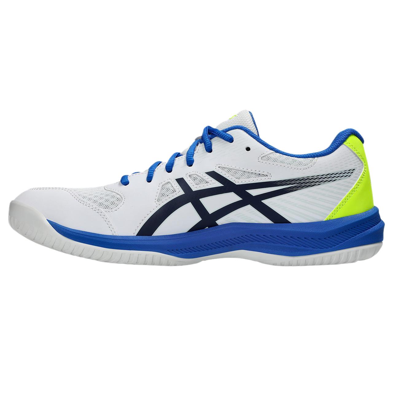 ASICS Gel Upcourt 6 Slip Resistant Low top Badminton Shoes Men’s White Blue
