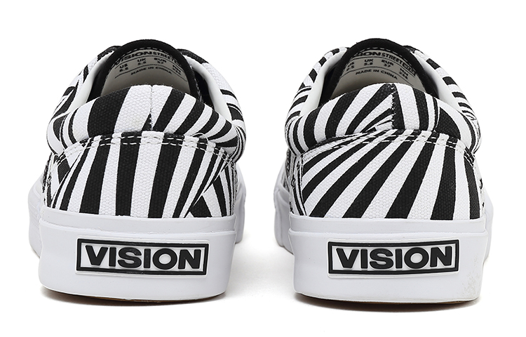 Vision Street Wear Canvas Shoes Unisex Low Top Black White