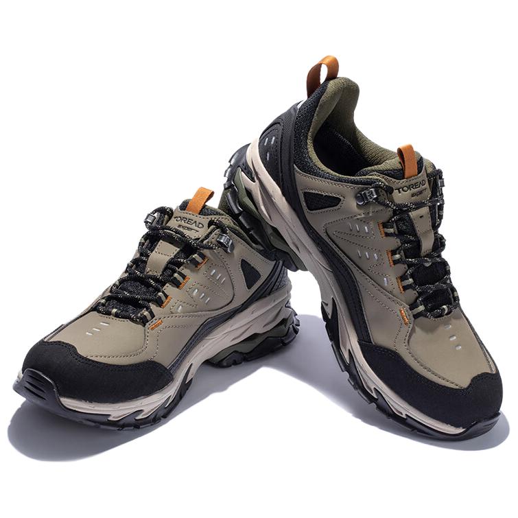 TOREAD Slip Resistant Abrasion Resistant Slip Resistant Abrasion Resistant Low top Hiking Shoes Men’s Brown Black