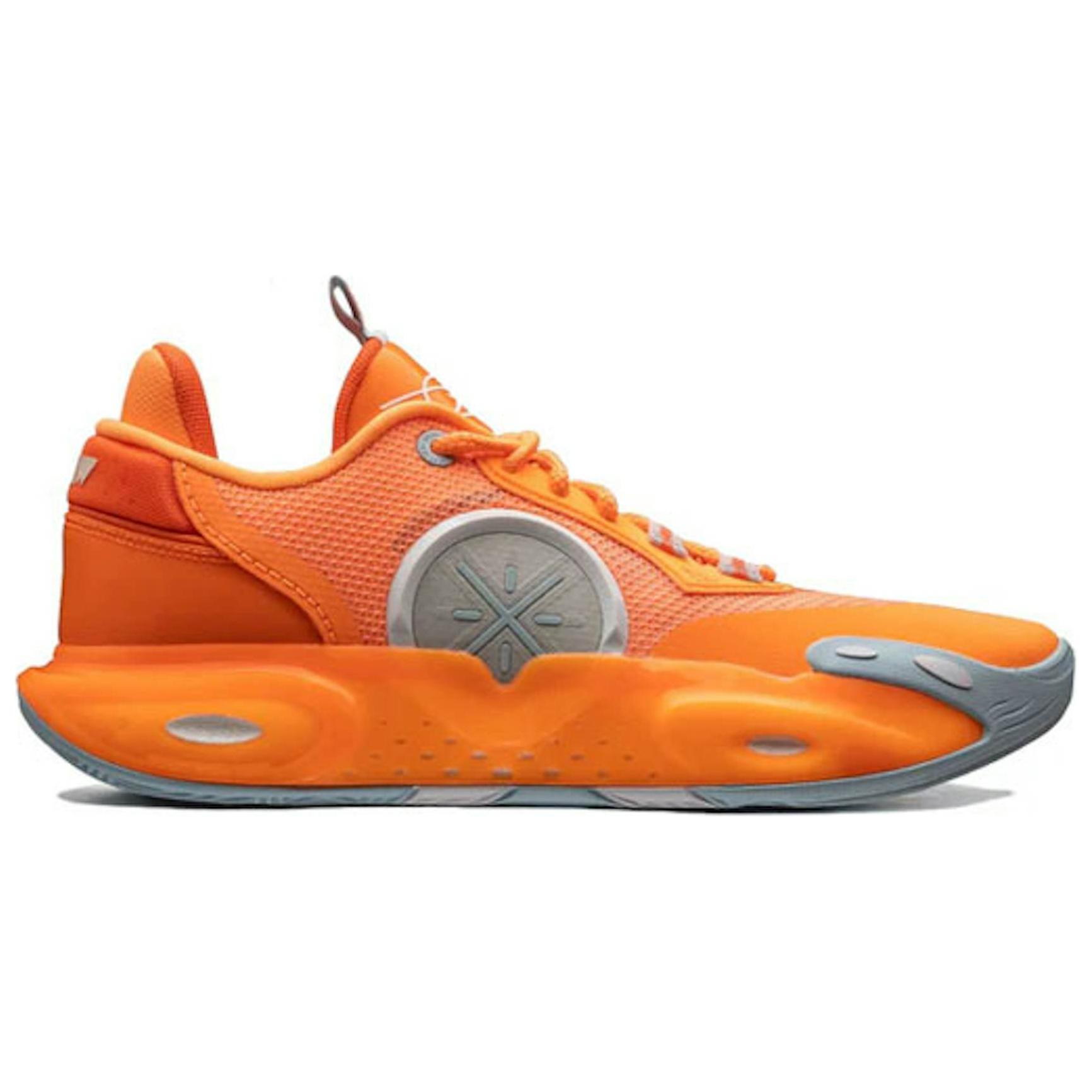 Li Ning All City 12 Comfortable And Trendy Slip Resistant Abrasion Resistant Low top Basketball Shoes Men’s Orange