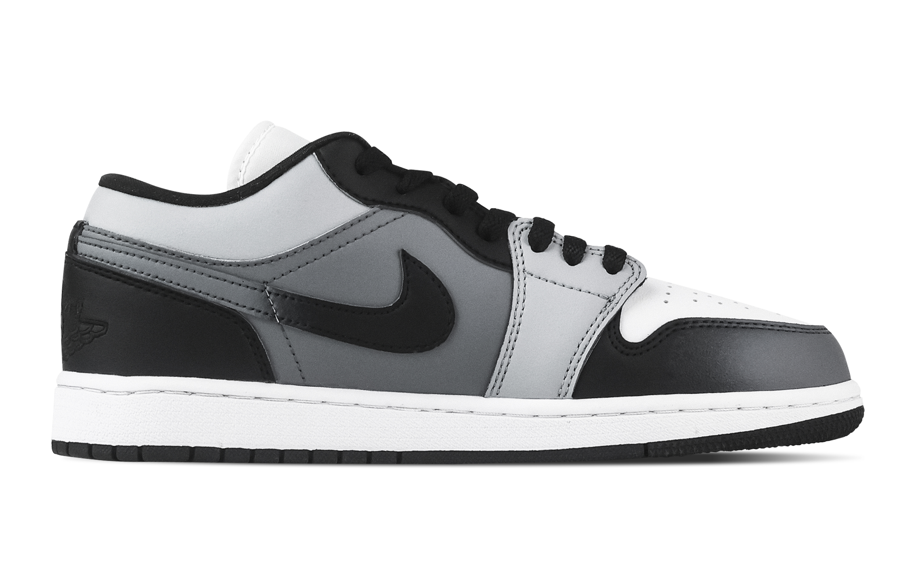 Jordan Air Jordan 1 Silence Low top Vintage Basketball Shoes Unisex Black White Gray