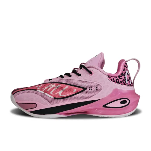 Li Ning Speed 11 Impact Resistant Anti Twist Grip Low top Basketball Shoes Men's Pink Black