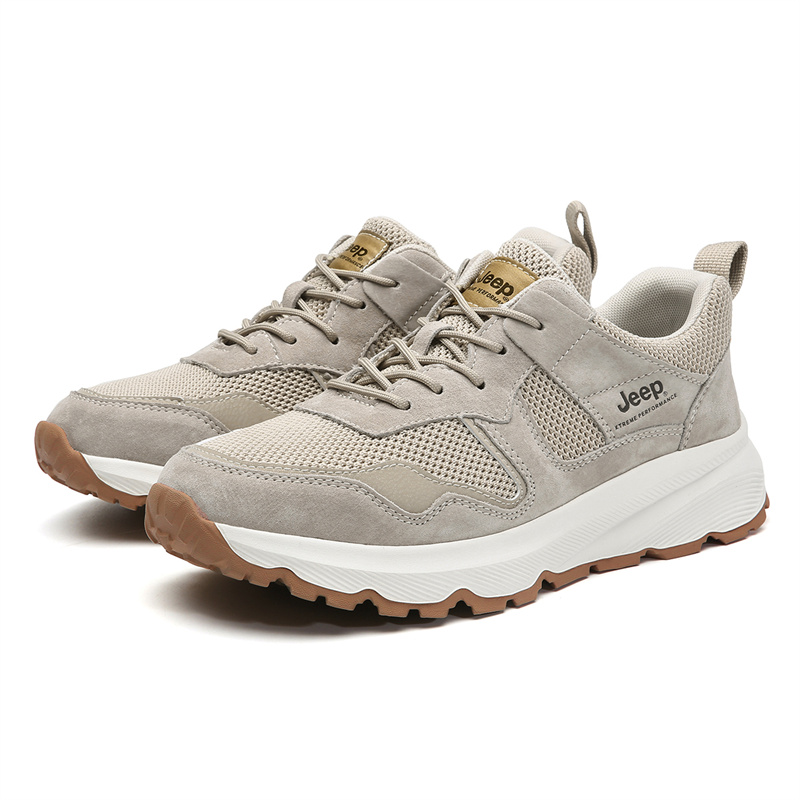 Jeep Leather, Textile Athleisure Low top Mountaineering Hiking Shoes Men’s