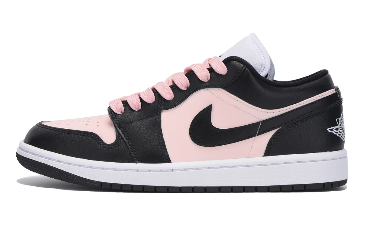 Jordan Air Jordan 1 Dopamine Dressing Abrasion Resistant Low top Vintage Basketball Shoes Women's Black Pink