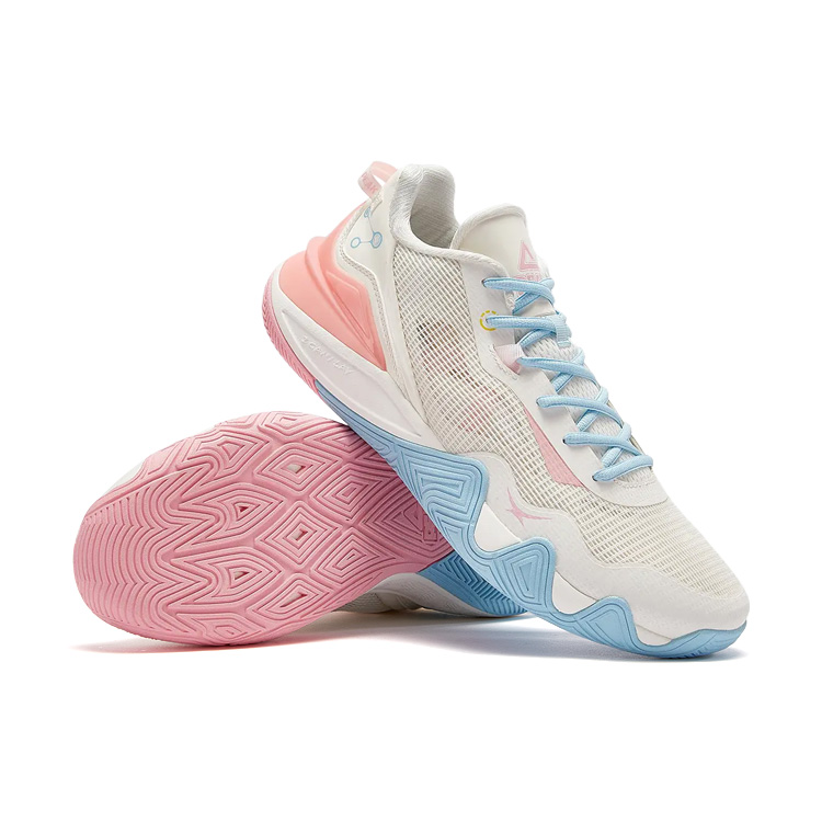 PEAK Taichi Origin 1.0 Slip Resistant And Abrasion Resistant Coverage Low top Basketball Shoes Men’s Blue Pink