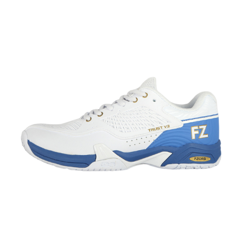 Victor x FZ FORZA Cushioning Slip Resistant Breathable Low top Badminton Shoes Men’s White Royal Blue