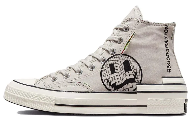 Converse Chuck 70 Chuck 70 Abrasion Resistant Coverage High top Canvas Shoes Unisex Gray