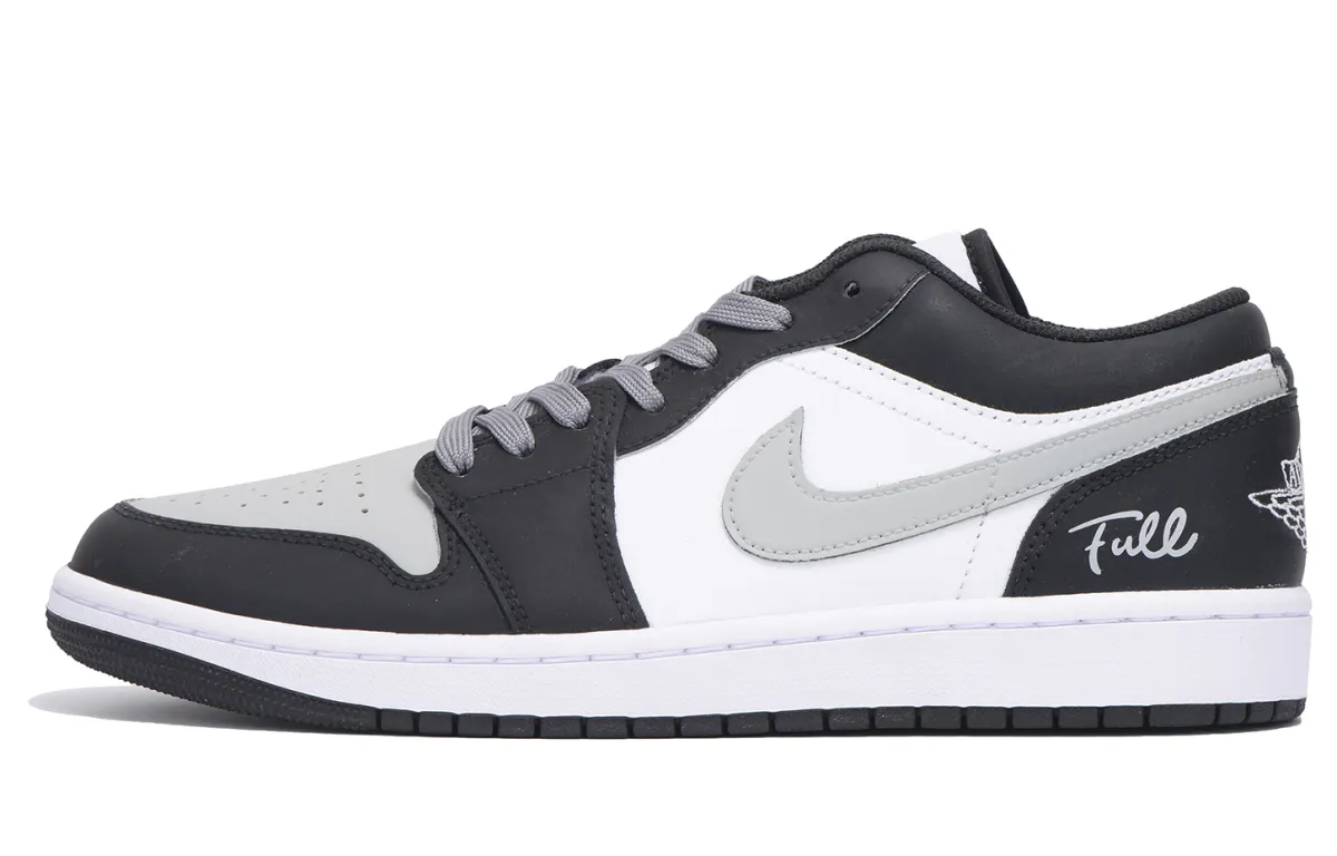 Jordan Air Jordan 1 Leather Slip Resistant Coverage Balance Impact Resistant Low top Vintage Basketball Shoes Men's