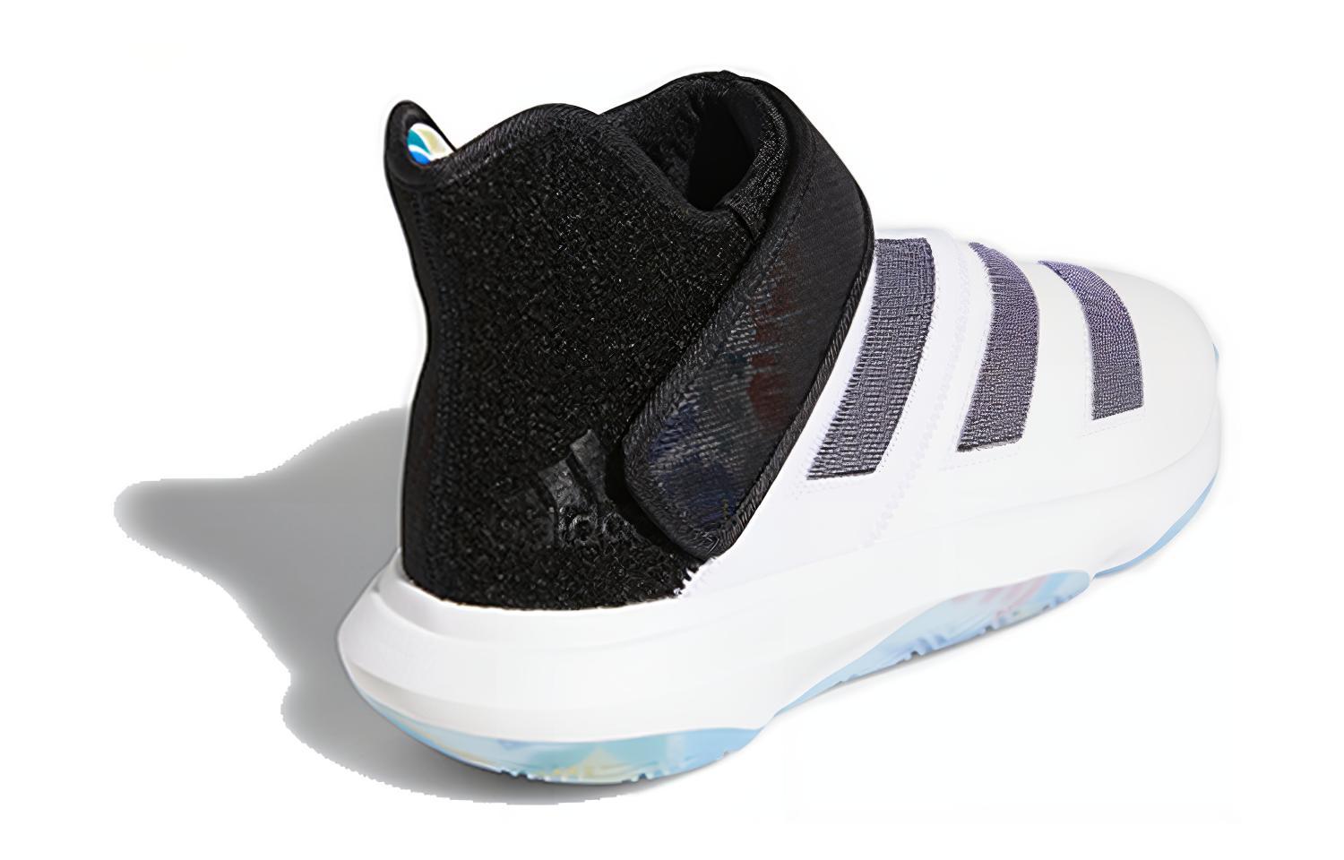 Мужские кроссовки adidas Harden B/E 3 (бело-черные) — Белый / чёрный — фото 4