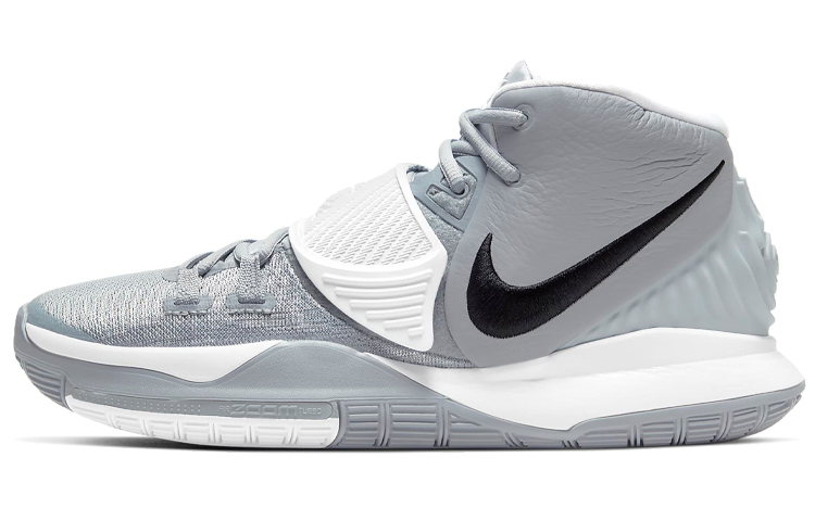 Кроссовки Nike Kyrie 6 Team "Wolf Grey" (серно-белые)