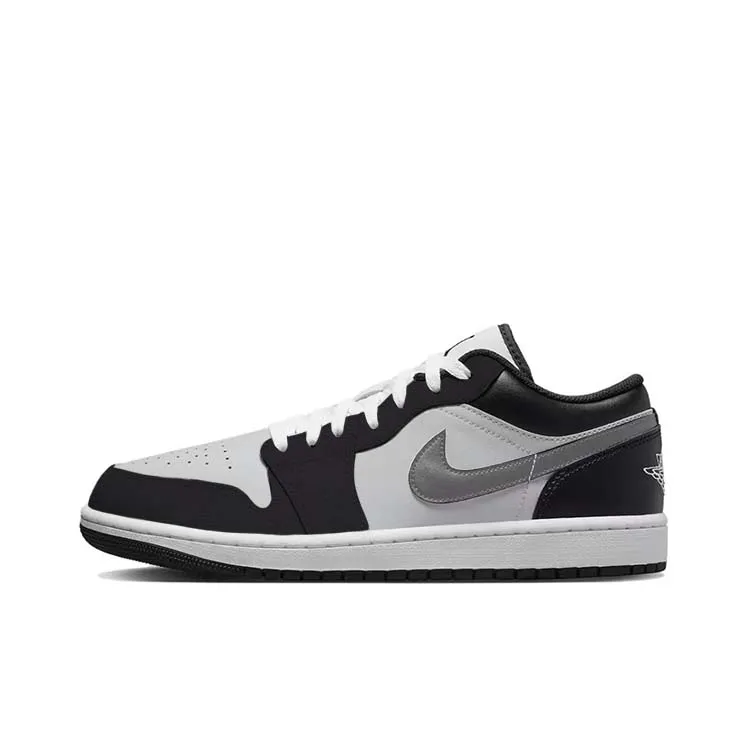 Jordan Air Jordan 1 Cushioning Slip Resistant Low top Vintage Basketball Shoes Men's Black White
