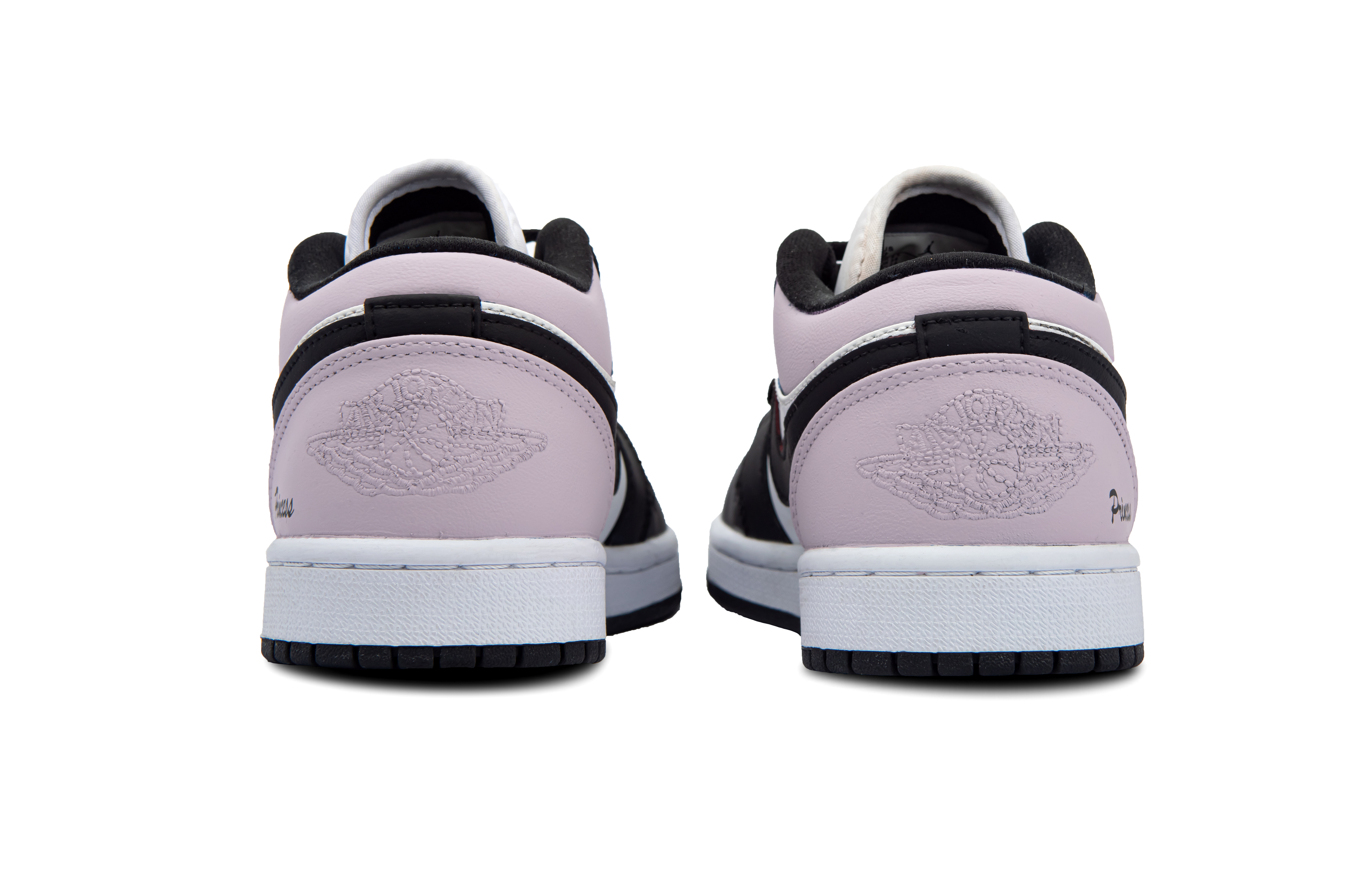 Jordan Air Jordan 1 Slip Resistant Low top Vintage Basketball Shoes Women’s White Black Purple