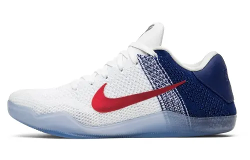 Nike Kobe 11 Elite Low USA Kobe 11 Dream Team USA OG style trendy sports low-top basketball shoes men's white and blue