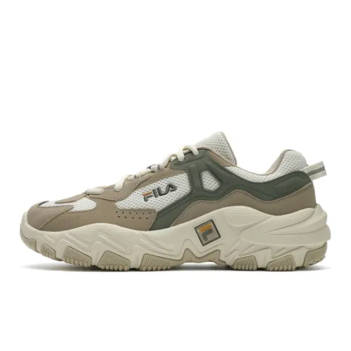 FILA Ravagement 2 S Raider 2S Abrasion Resistant Height Increasing Low top Chunky Sneakers Men's White Gray