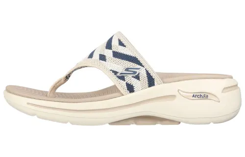 Skechers Go Walk Arch Fit Slide Slippers Women's Natural