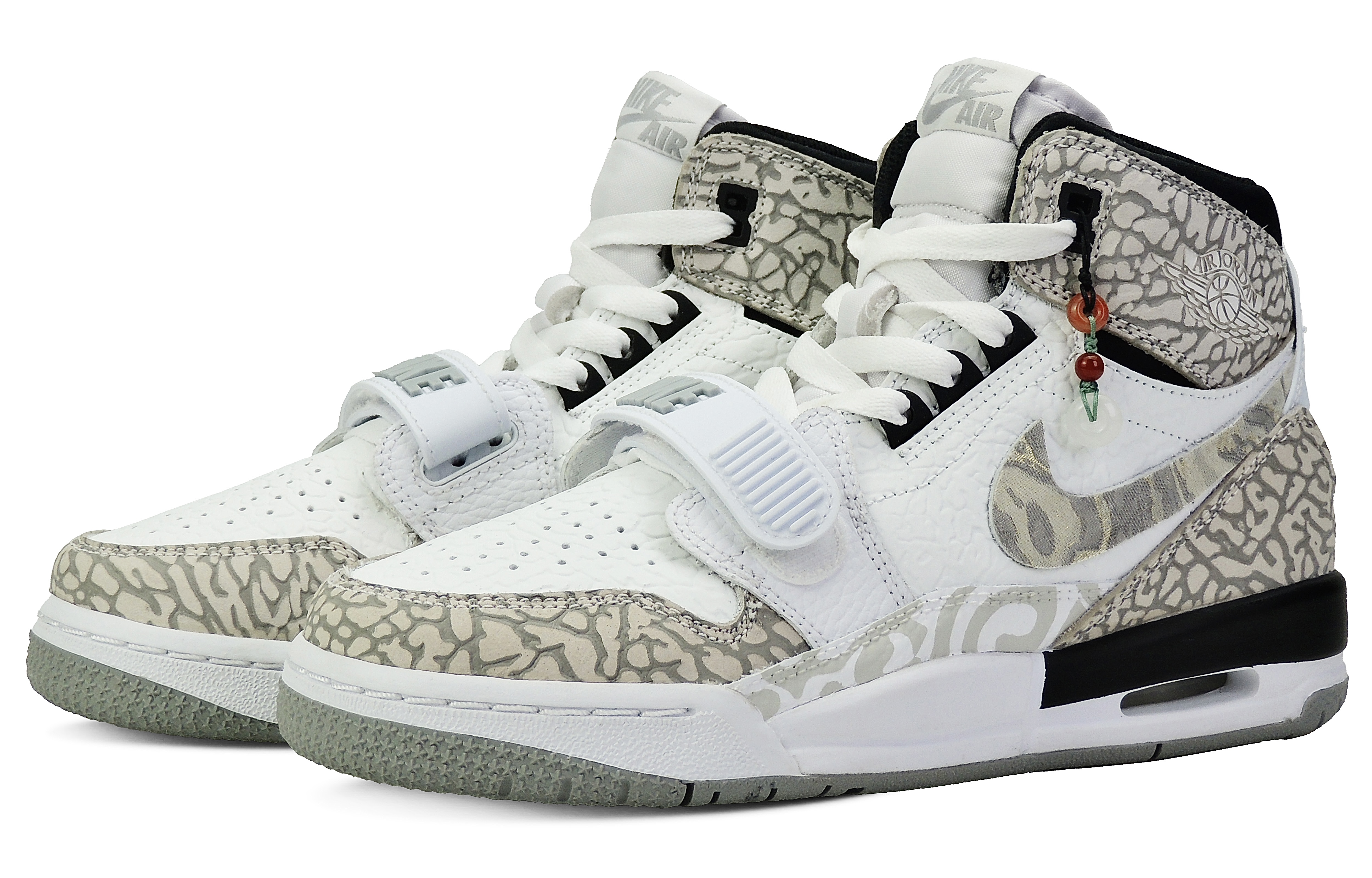 Jordan Legacy 312 Mist Shadow High top Vintage Basketball Shoes Women’s White Cement
