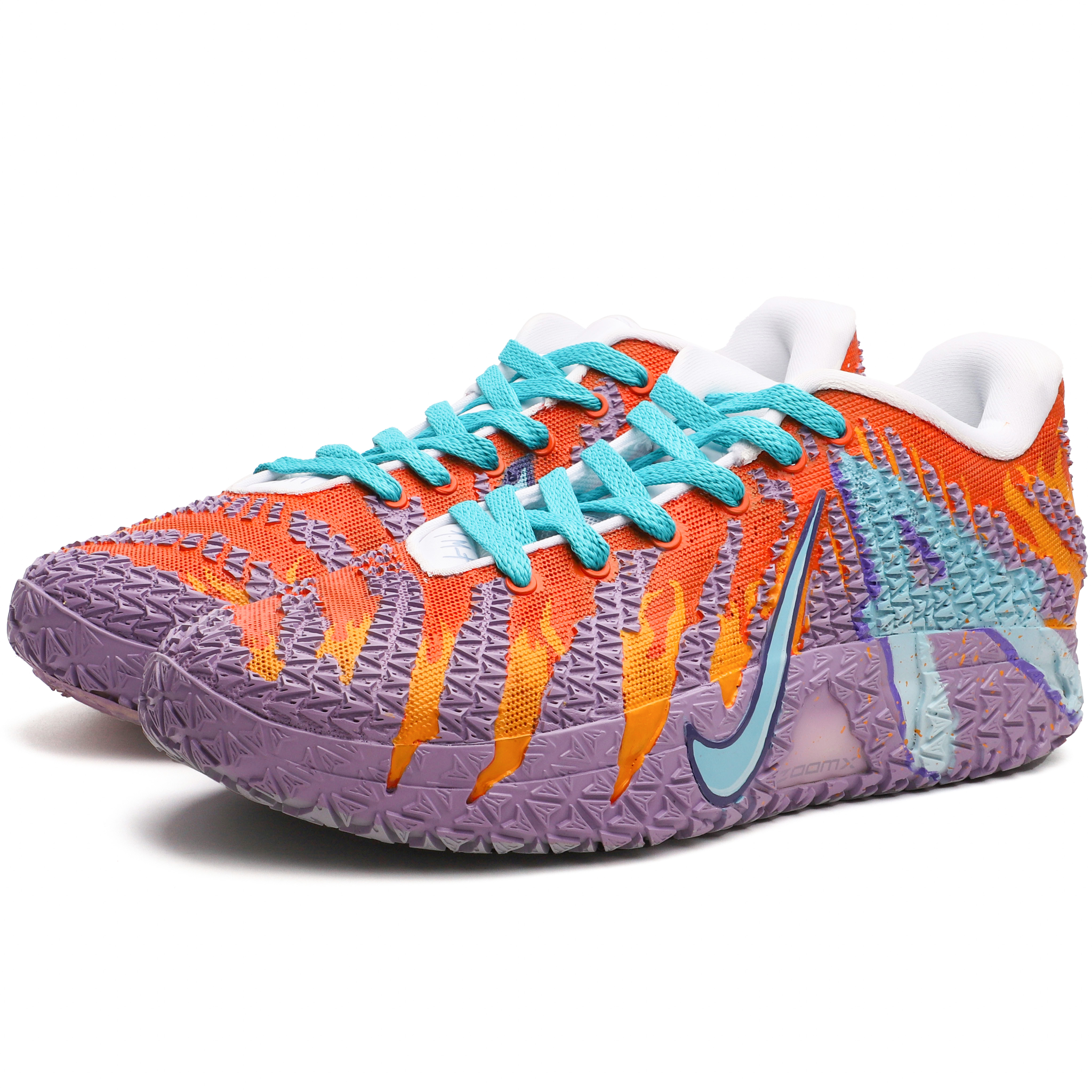 Nike Ja Morant 3 Low top Basketball Shoes Unisex Purple Orange