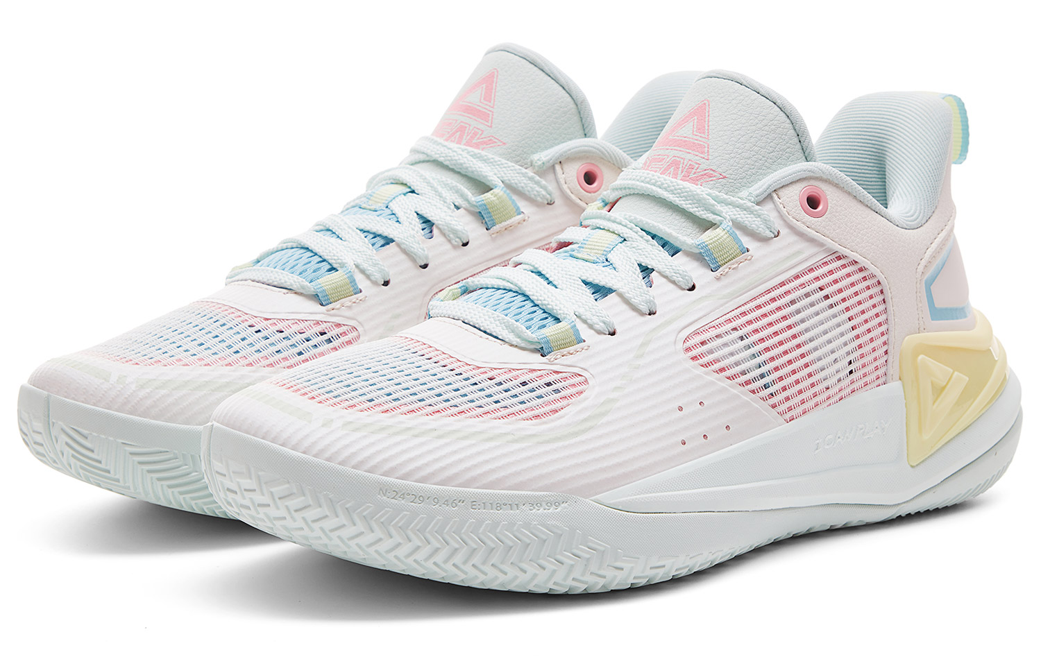 PEAK Cushioning Slip Resistant Breathable Rebound Low top Basketball Shoes Women’s Ivory Green