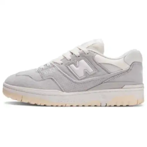New Balance NB 550 Leather Versatile Wear resistant And Lightweight Low top Vintage Basketball Shoes Men's Gray