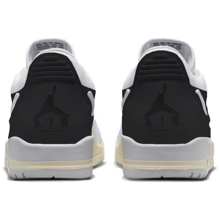 Jordan Legacy 312 Cushioning Slip Resistant Breathable Low top Vintage Basketball Shoes Men’s White Black