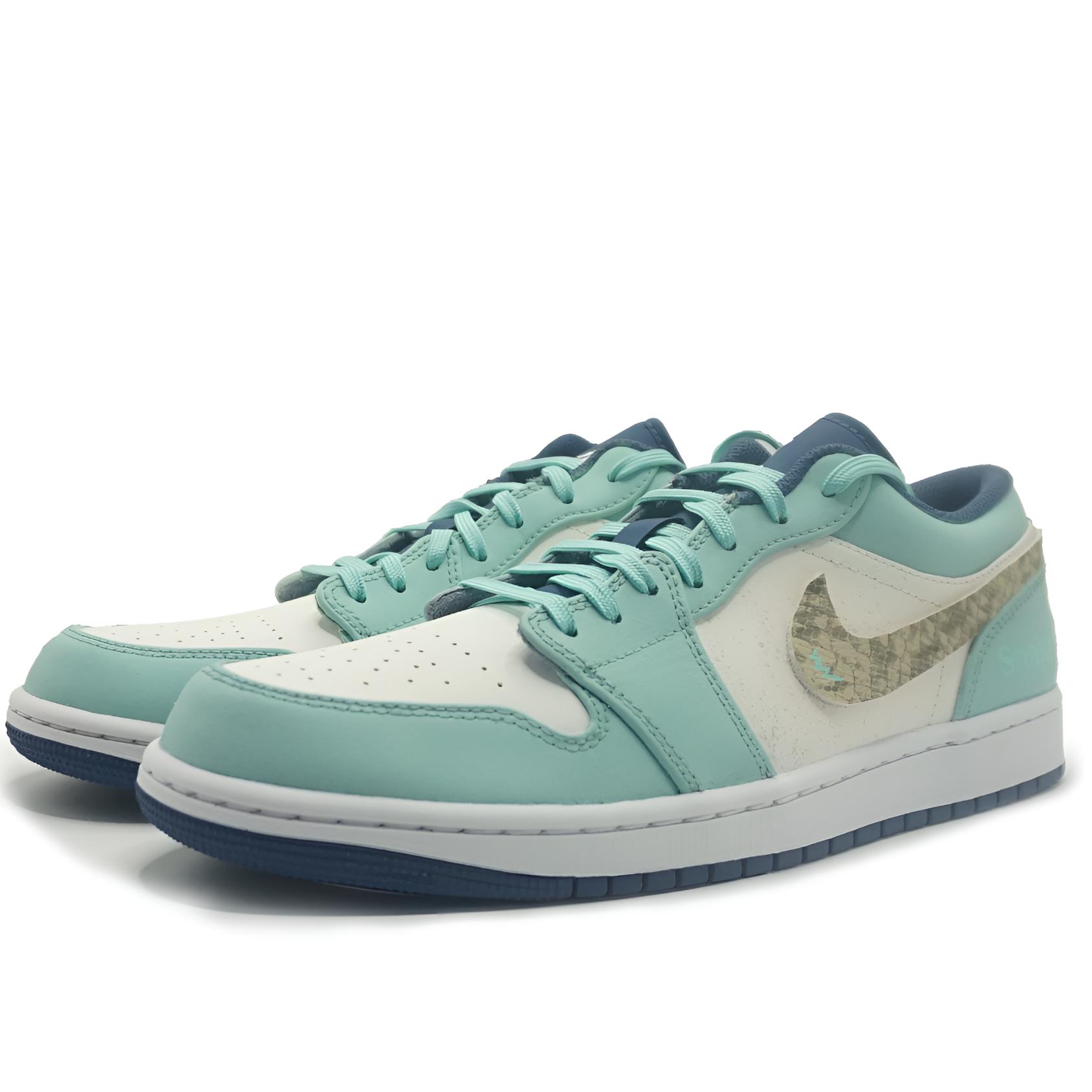 Jordan Air Jordan 1 Abrasion Resistant Low top Vintage Basketball Shoes Men’s Green