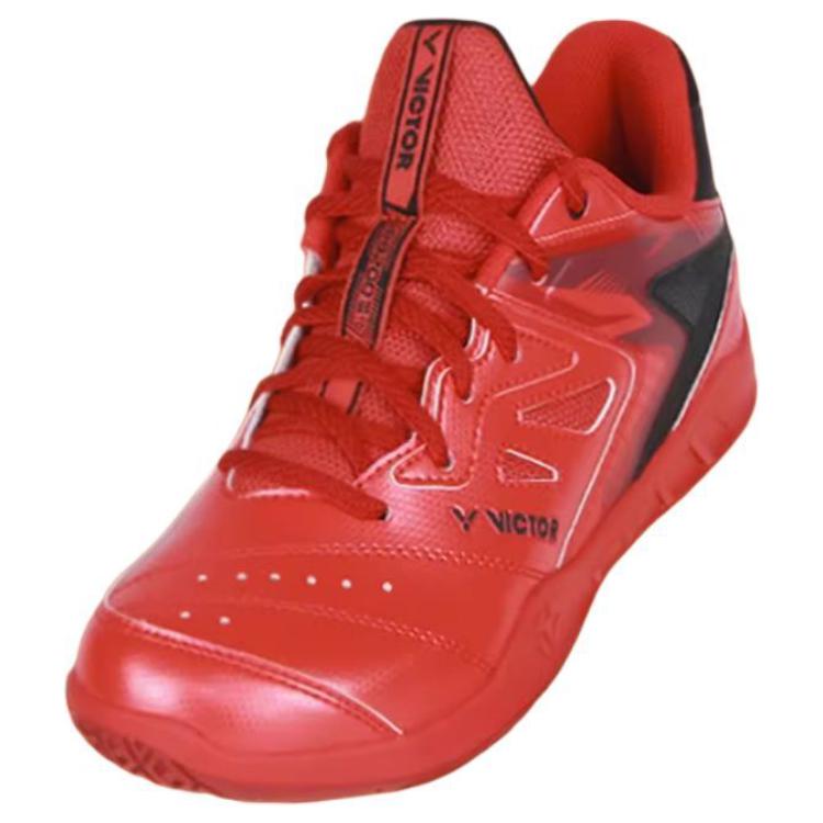 VICTOR Cushioning Slip Resistant Support Lightweight Low top Badminton Shoes Unisex Red
