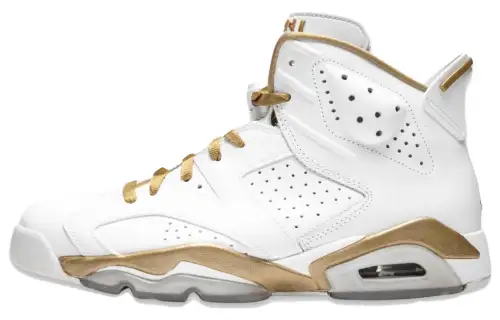 Jordan Air Jordan 6 Golden Moments Pack (6/7) Air Cushion Non-Slip Lightweight High Top Retro Basketball Shoes Men's Black and White
