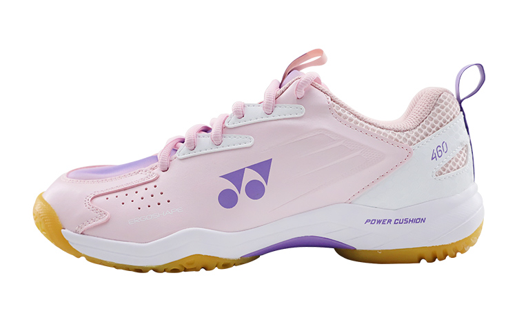 YONEX Yonex Power Cushion/power cushion series, simple and versatile, non-slip, shock-absorbing, breathable and lightweight, low-top badminton shoes, women's style, light pink and purple