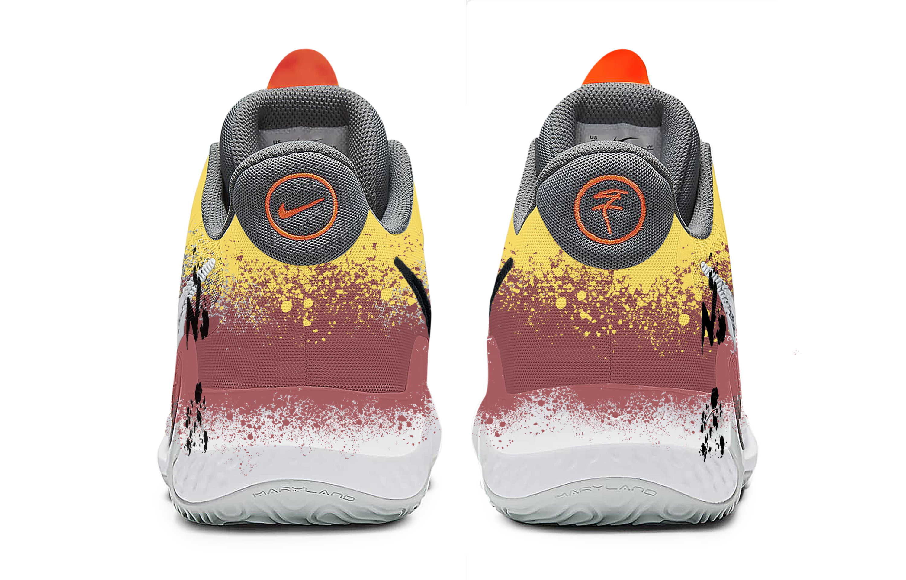 Nike KD Trey 5 IX Passion Flame Slip Resistant Abrasion Resistant Mid top Basketball Shoes Unisex Black White