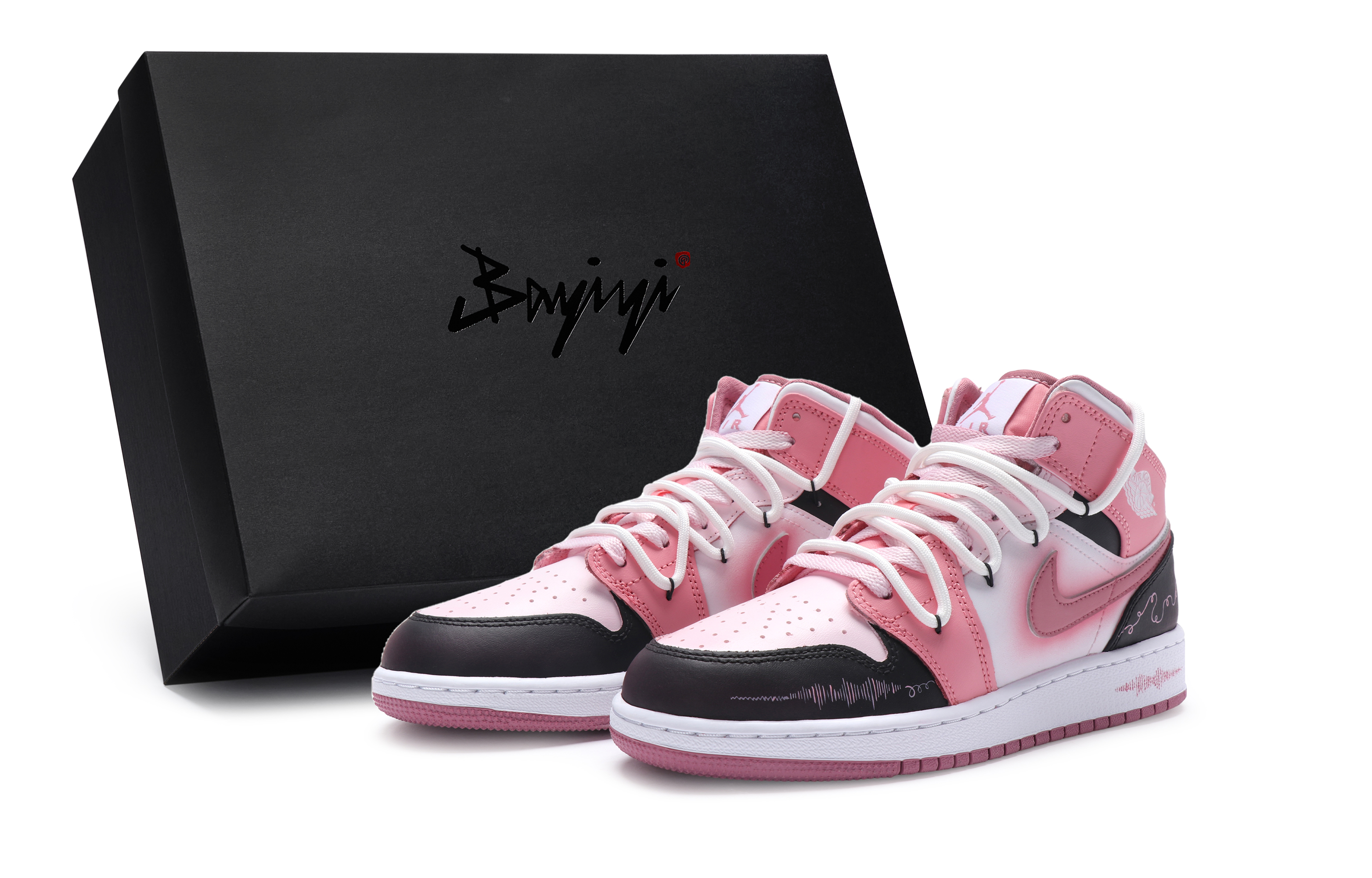 Jordan Air Jordan 1 811 Manufacturing, Love Confession, Special Shoe Box Mid top Vintage Basketball Shoes Women's