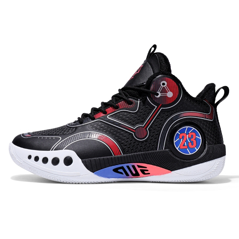 MAIKUNWANGZI Mesh, Leather Slip Resistant Abrasion Resistant Slip Resistant Abrasion Resistant Mid top Basketball Shoes
